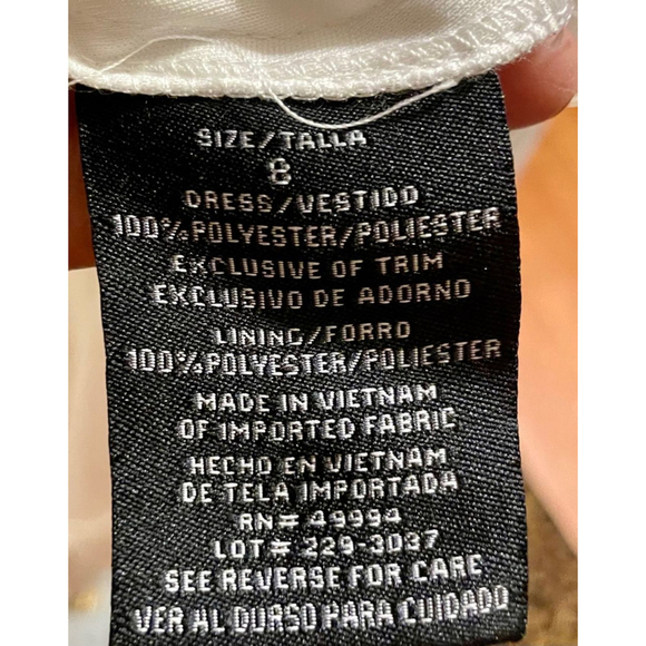 Women's R & M Collection Maxi Dress Size 8 White/Black Floral Special Occasion - Picture 8 of 9